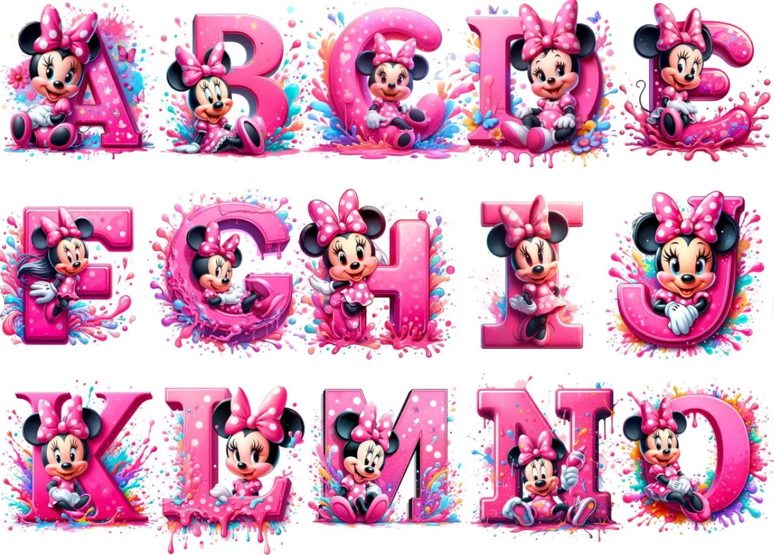 Gourde à bec alphabet Minnie