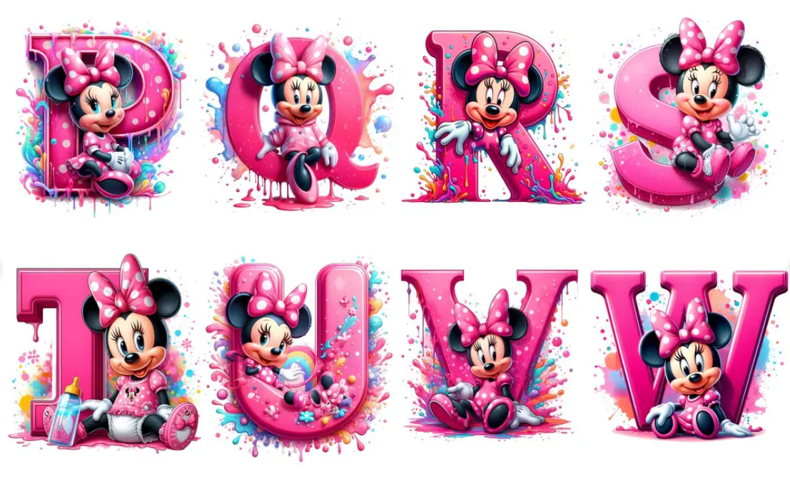 Gourde à bec alphabet Minnie