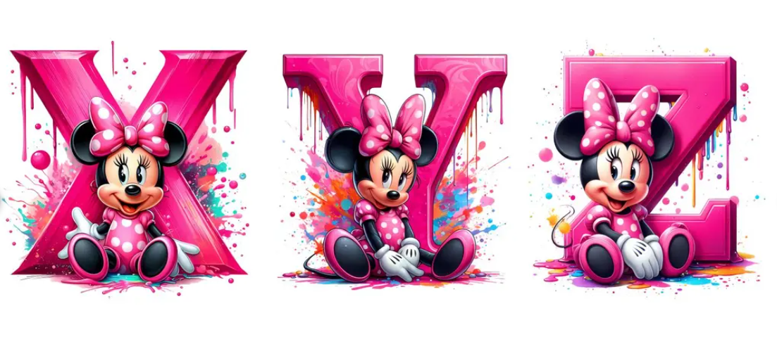 Gourde à bec alphabet Minnie