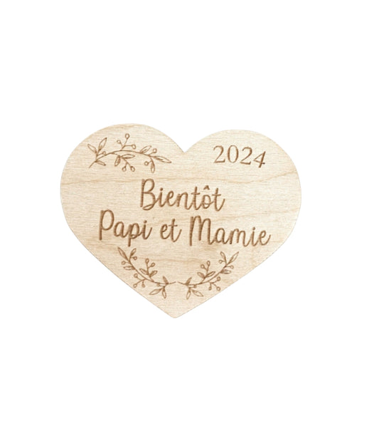 Magnet "bientôt papi et mamie"